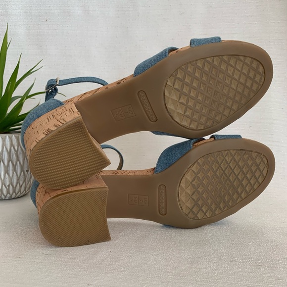 Aerosoles Heelrest Cuff Link Vintage Denim Ankle Strap Sandals Woman’s 7M - Picture 12 of 13